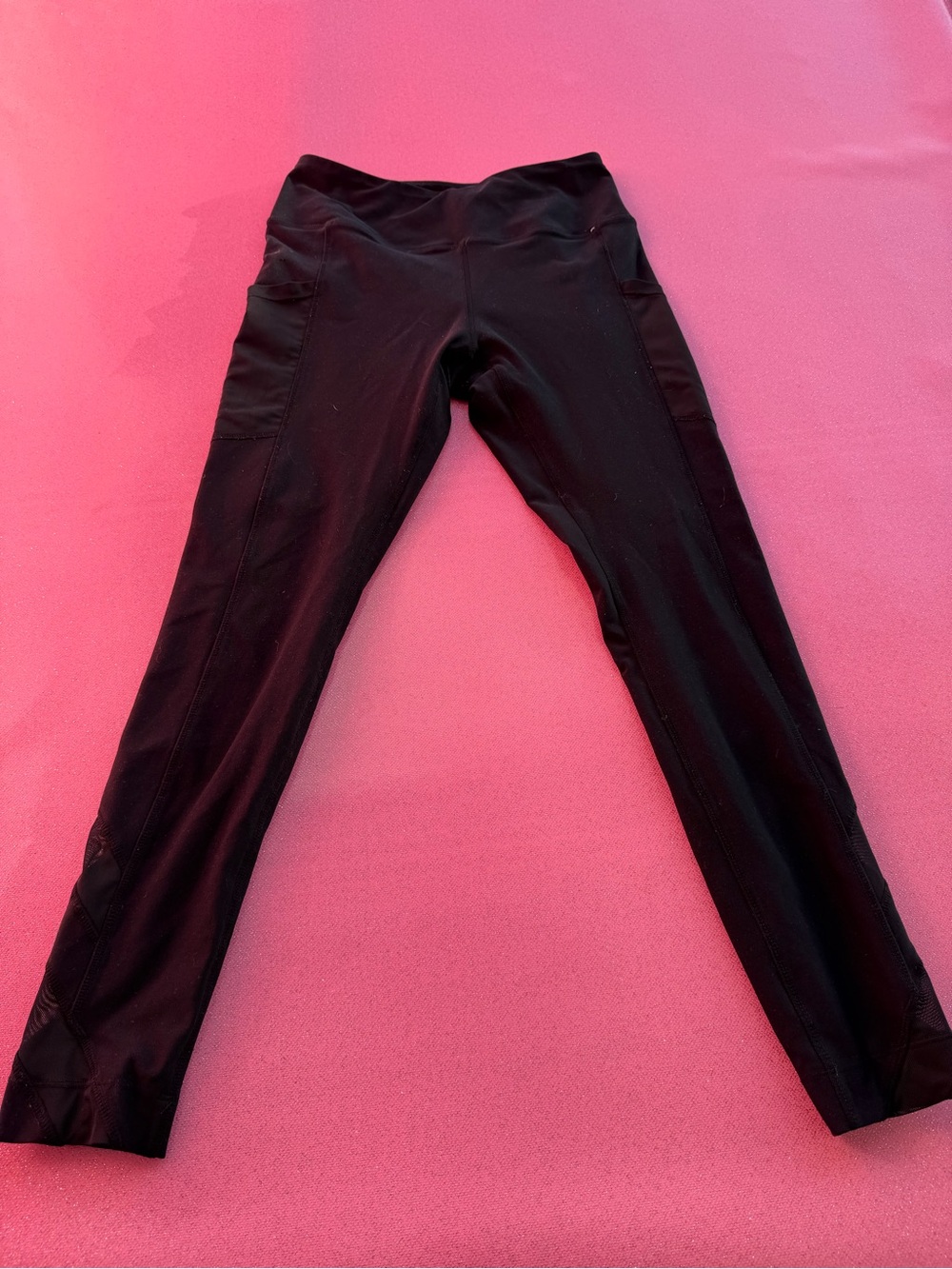 Mondetta Black Girls' Performance Leggings with Side Pockets